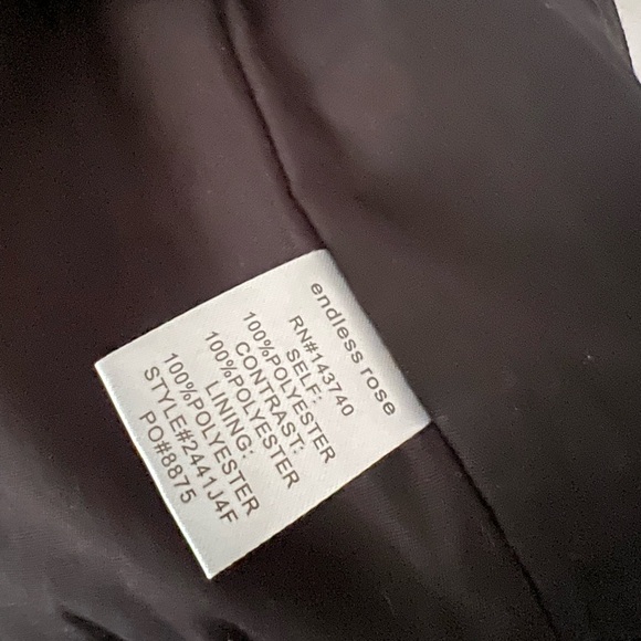 Endless Rose jacket M/L zipper pockets black gold grey coat Anthropologie M L - Picture 6 of 13